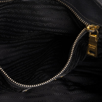 Prada Tessuto Nylon Vitello Daino Shoulder Bag
