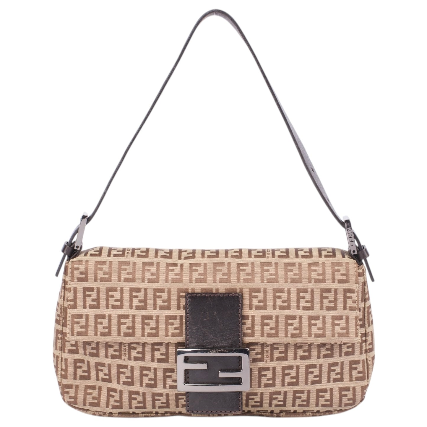 Fendi FF Monogram Baguette Shoulder Bag