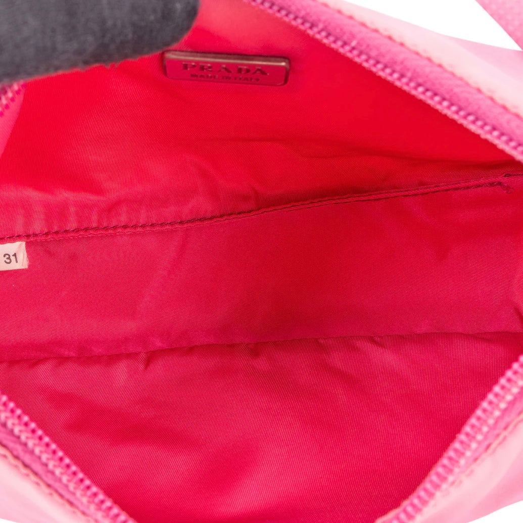 Prada Pink Nylon Triangle Vintage Re-Editon Handbag
