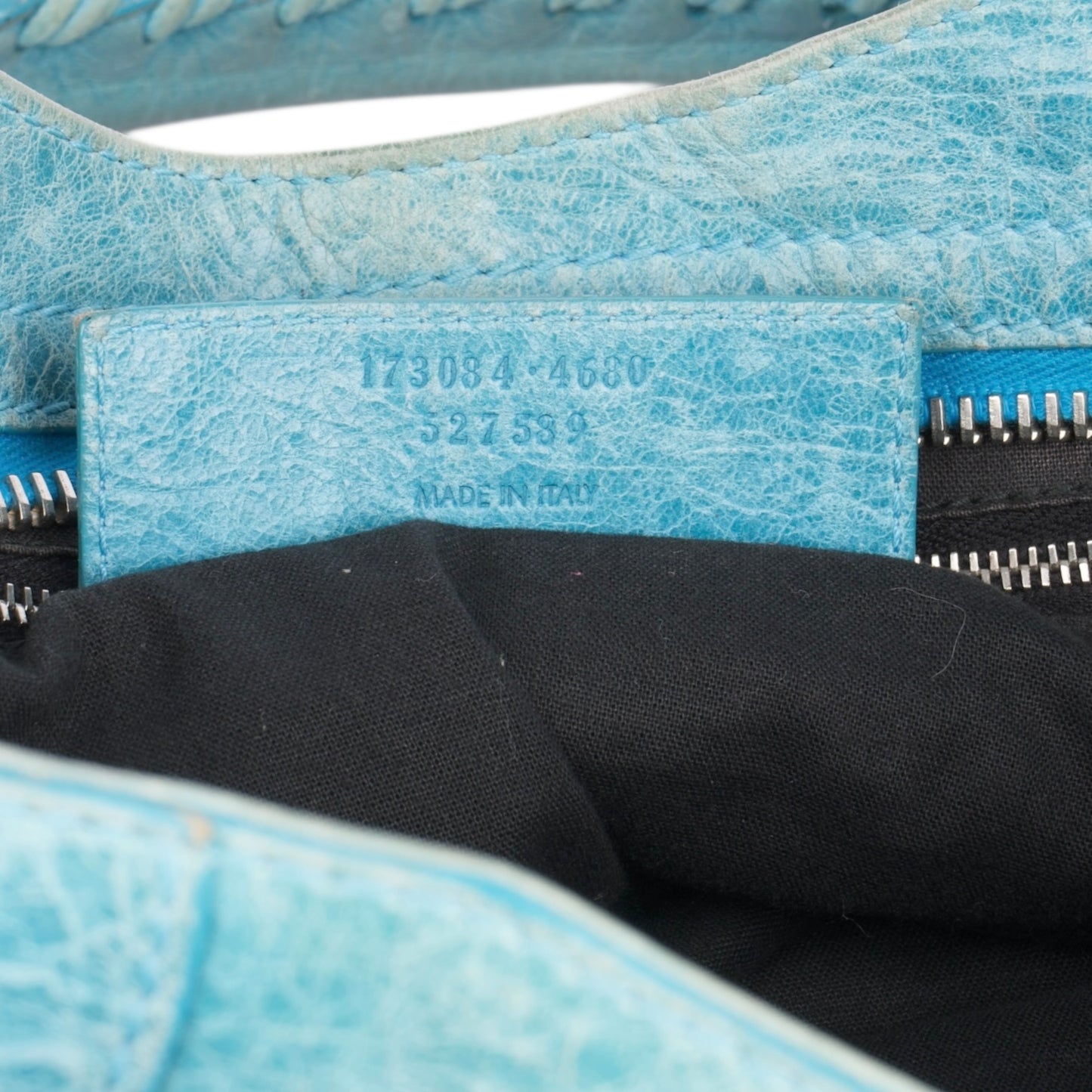 Balenciaga Blue Leather City Handbag