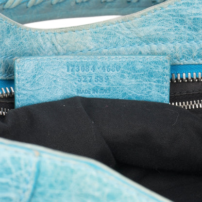 Balenciaga Blue Leather City Handbag