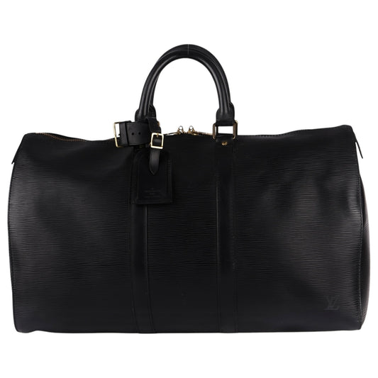 Louis Vuitton Noir Epi Leather Keepall 50