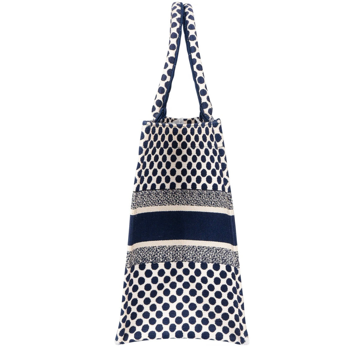 Christian Dior Dots Monogram Cotton Medium Tote Bag