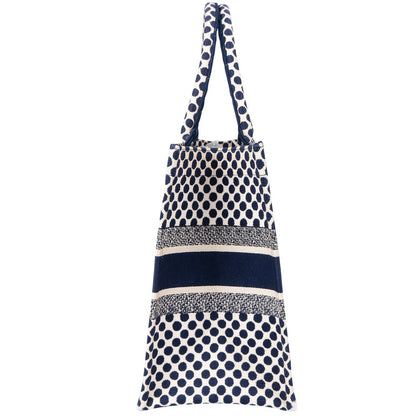 Christian Dior Dots Monogram Cotton Medium Tote Bag