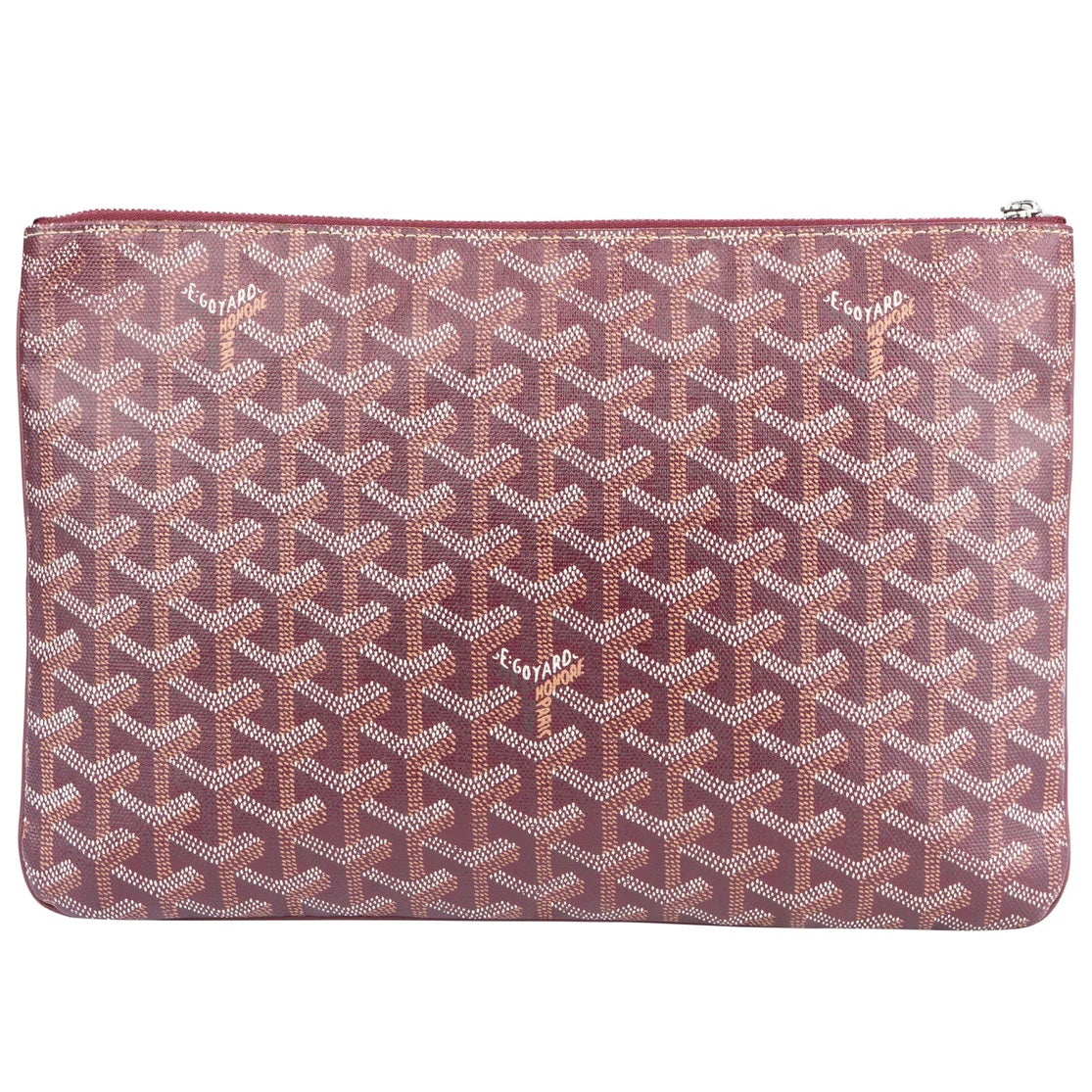 Goyard Bordeaux Goyardine Monogram Clutch