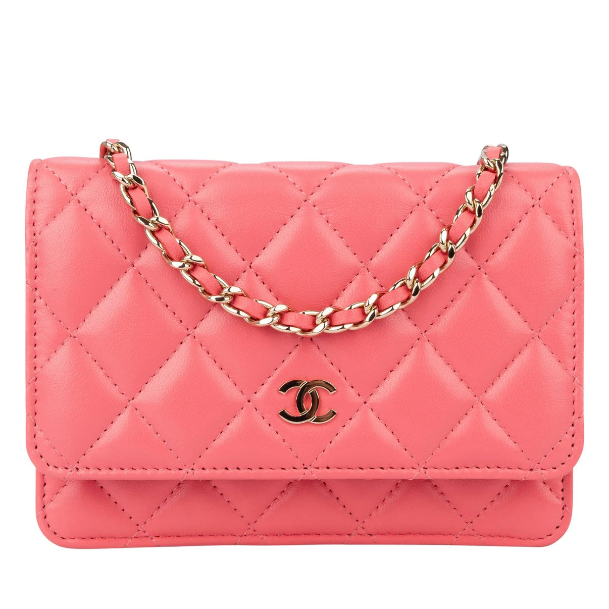 Chanel Quilted Lambskin Wallet On Chain Crossbody Bag