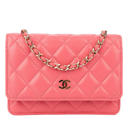 Chanel Quilted Lambskin Wallet On Chain Crossbody Bag