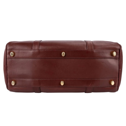 Cartier Bordeaux Leather Must de Cartier Boston Handbag