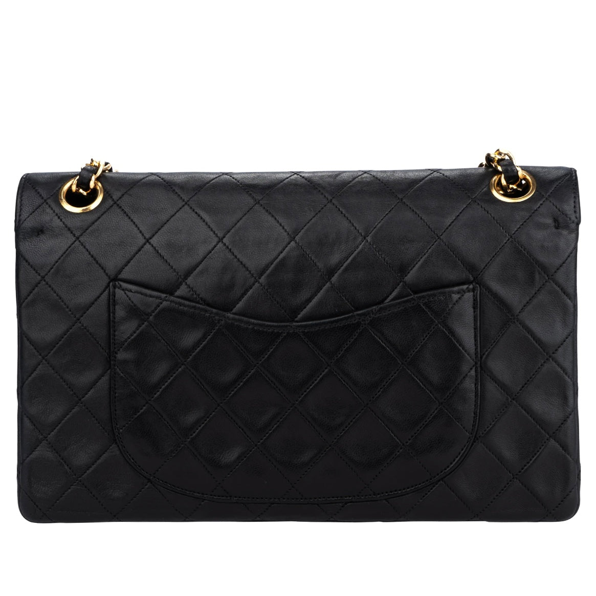 Chanel Quilted Lambskin 24K Gold Medium Double Flap Crossbody Bag