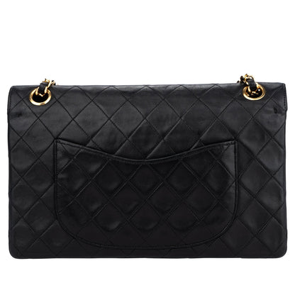 Chanel Quilted Lambskin 24K Gold Medium Double Flap Crossbody Bag