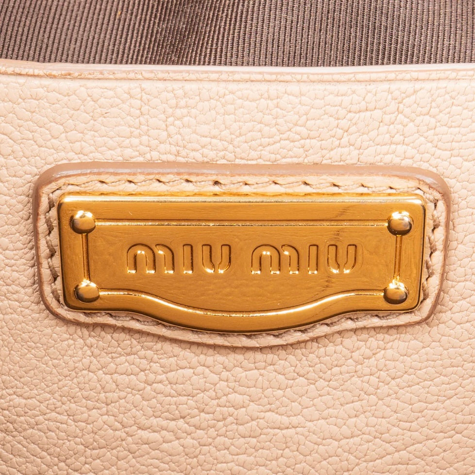 Miu Miu Leather Pocket Handbag