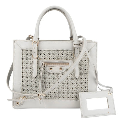 Balenciaga Woven Leather Classic City Square Tote Handbag