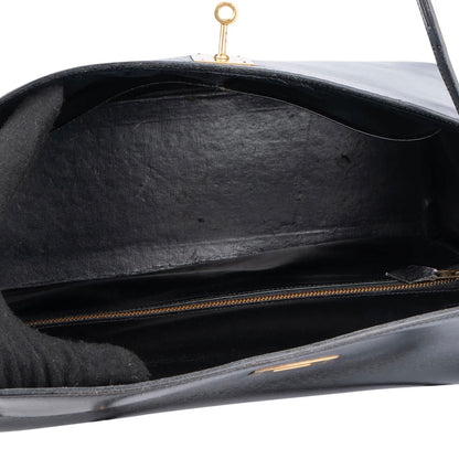 Hermès Noir Boxcalf Kelly 32 Handbag