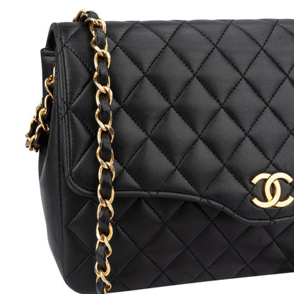 Chanel Quilted Lambskin Single Flap Shoulder Bag