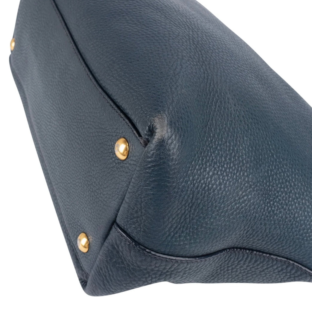 Miu Miu Vitello Daino Leather Tote Shoulder Bag
