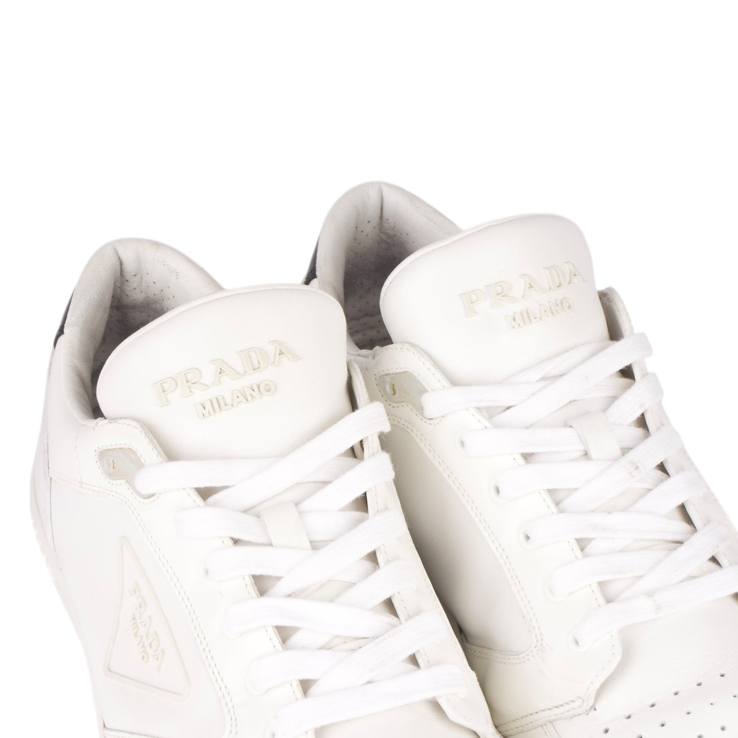 Prada White Downtown Leather Sneaker