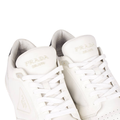 Prada White Downtown Leather Sneaker