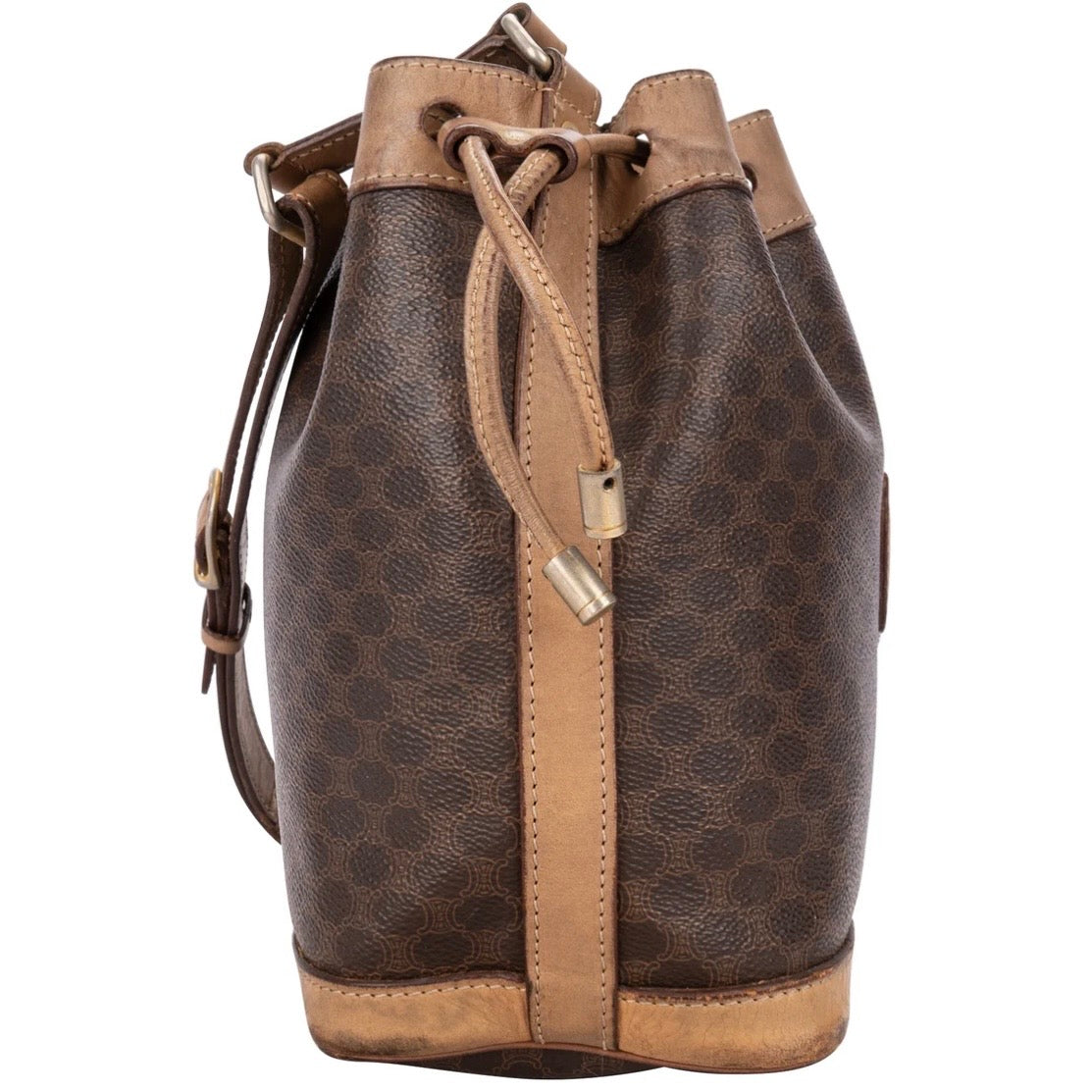 Celine Macadam Drawstring Bucket Shoulder Bag