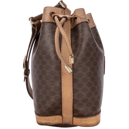 Celine Macadam Drawstring Bucket Shoulder Bag