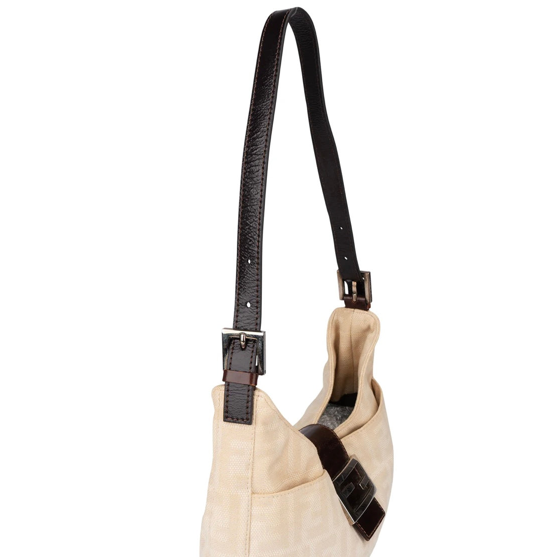 Fendi FF Monogram Baguette Buckle Shoulder Bag