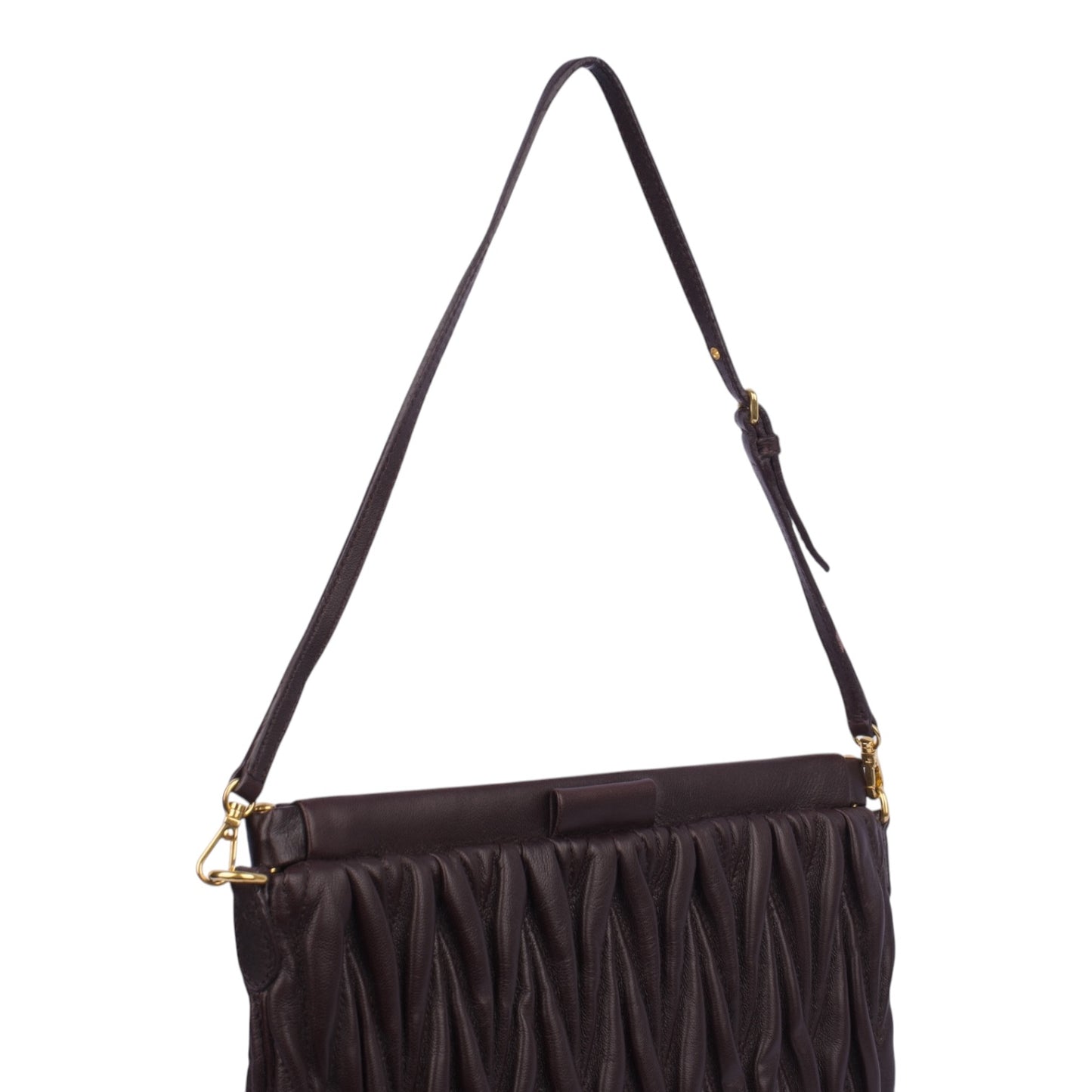 Miu Miu Quilted Leather Pochette Shoulder Bag