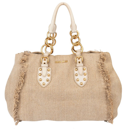 Miu Miu Classic Jute Handbag