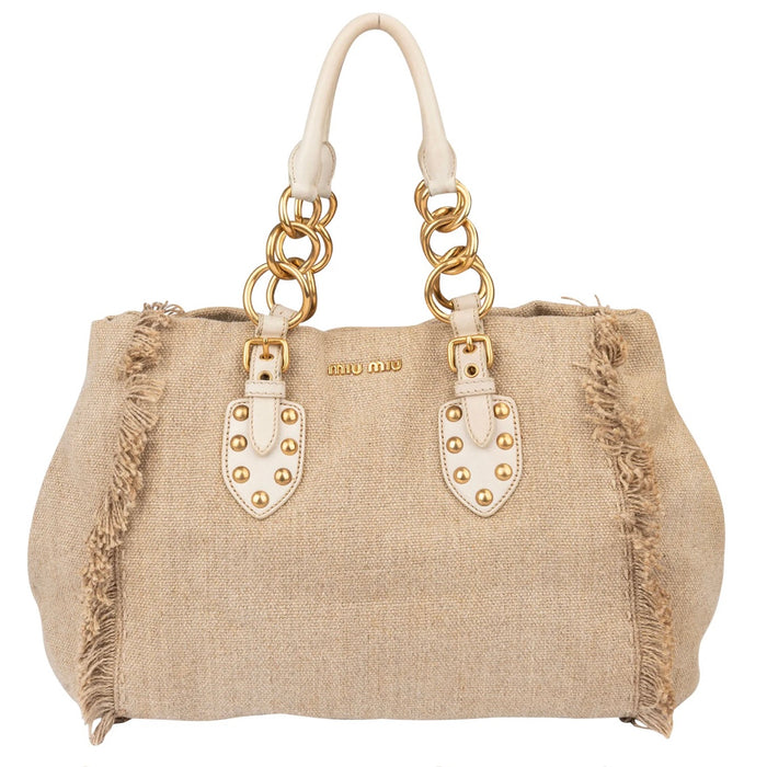 Miu Miu Classic Jute Handbag