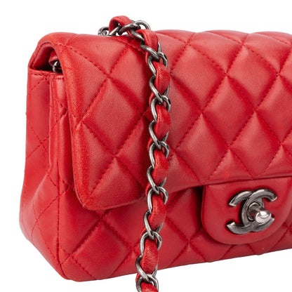 Chanel Quilted Lambskin Antique Single Flap Crossbody Bag