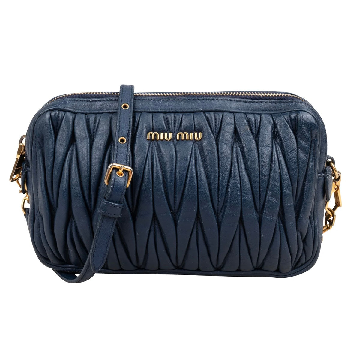 Miu Miu Matelassé Leather Camera Crossbody Bag