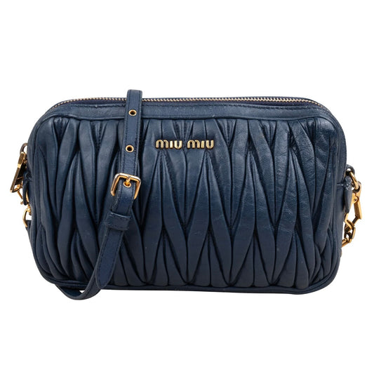 Miu Miu Matelassé Leather Camera Crossbody Bag