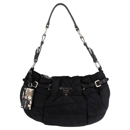 Prada Black Nylon Puffer Shoulder Bag