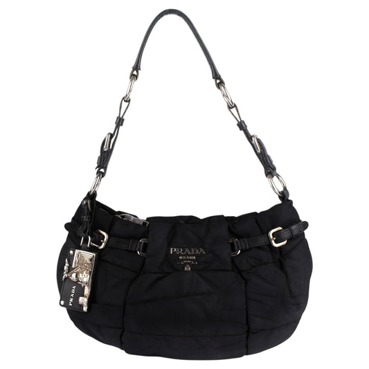Prada Black Nylon Puffer Shoulder Bag