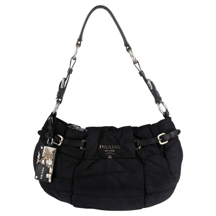 Prada Black Nylon Puffer Shoulder Bag