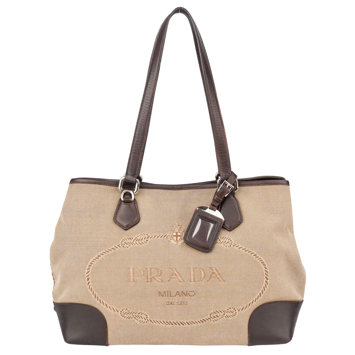 Prada Jacquard Triangle Shoulder Bag