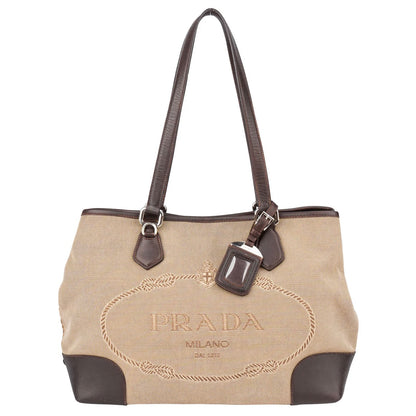 Prada Jacquard Triangle Shoulder Bag