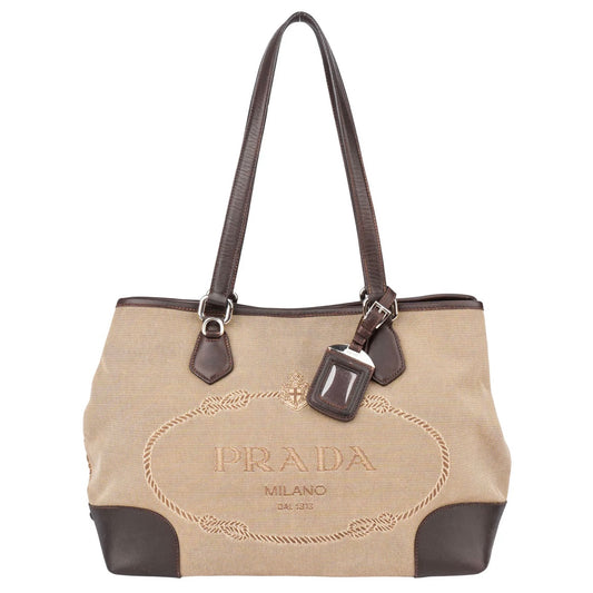 Prada Jacquard Triangle Shoulder Bag