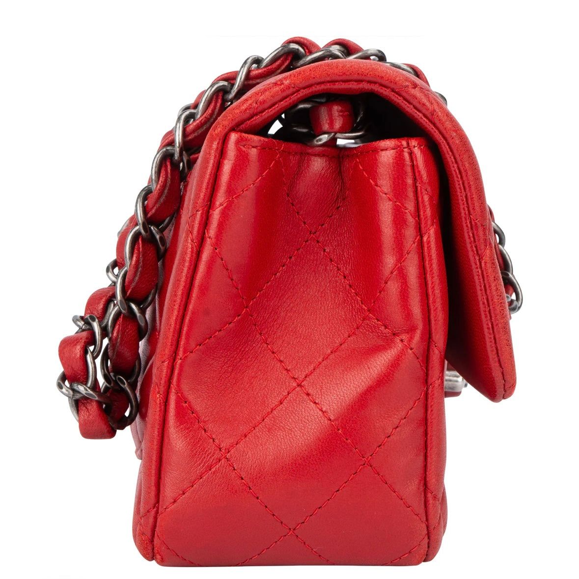 Chanel Quilted Lambskin Antique Single Flap Crossbody Bag