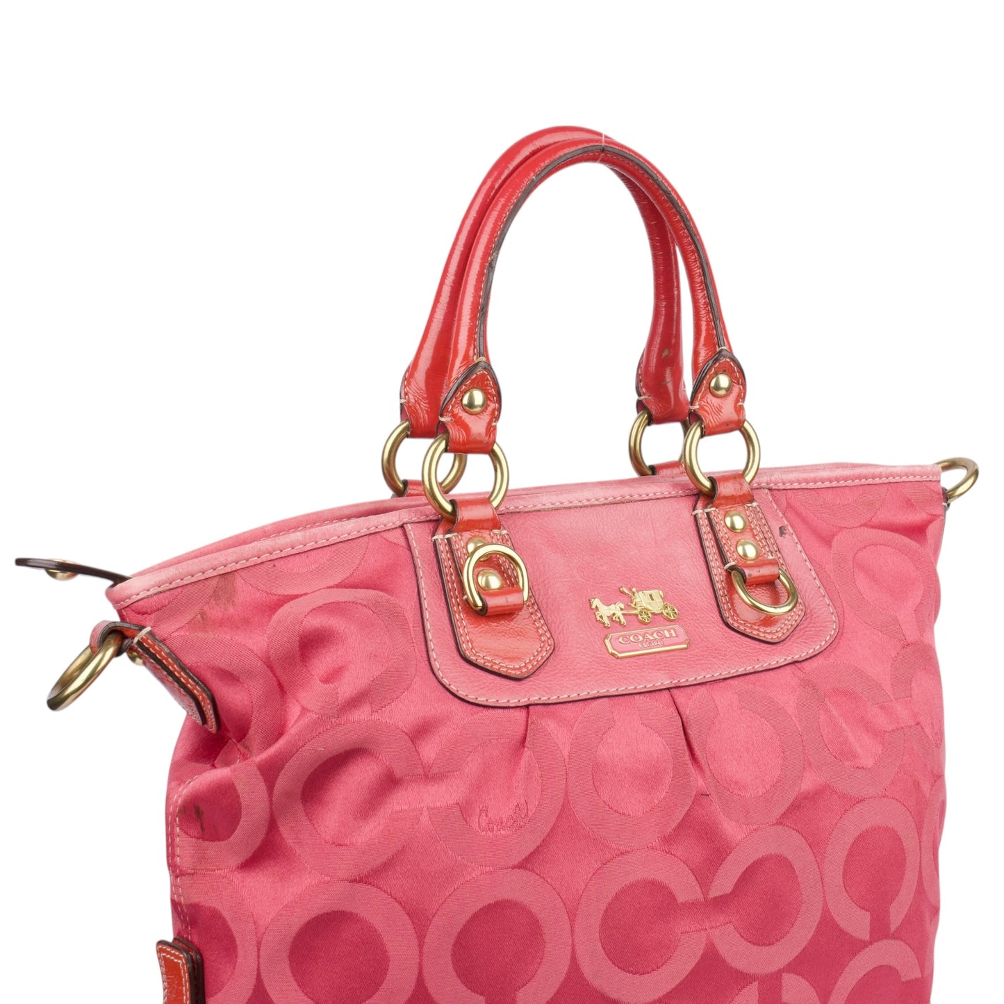 Coach Pink Monogram Handbag