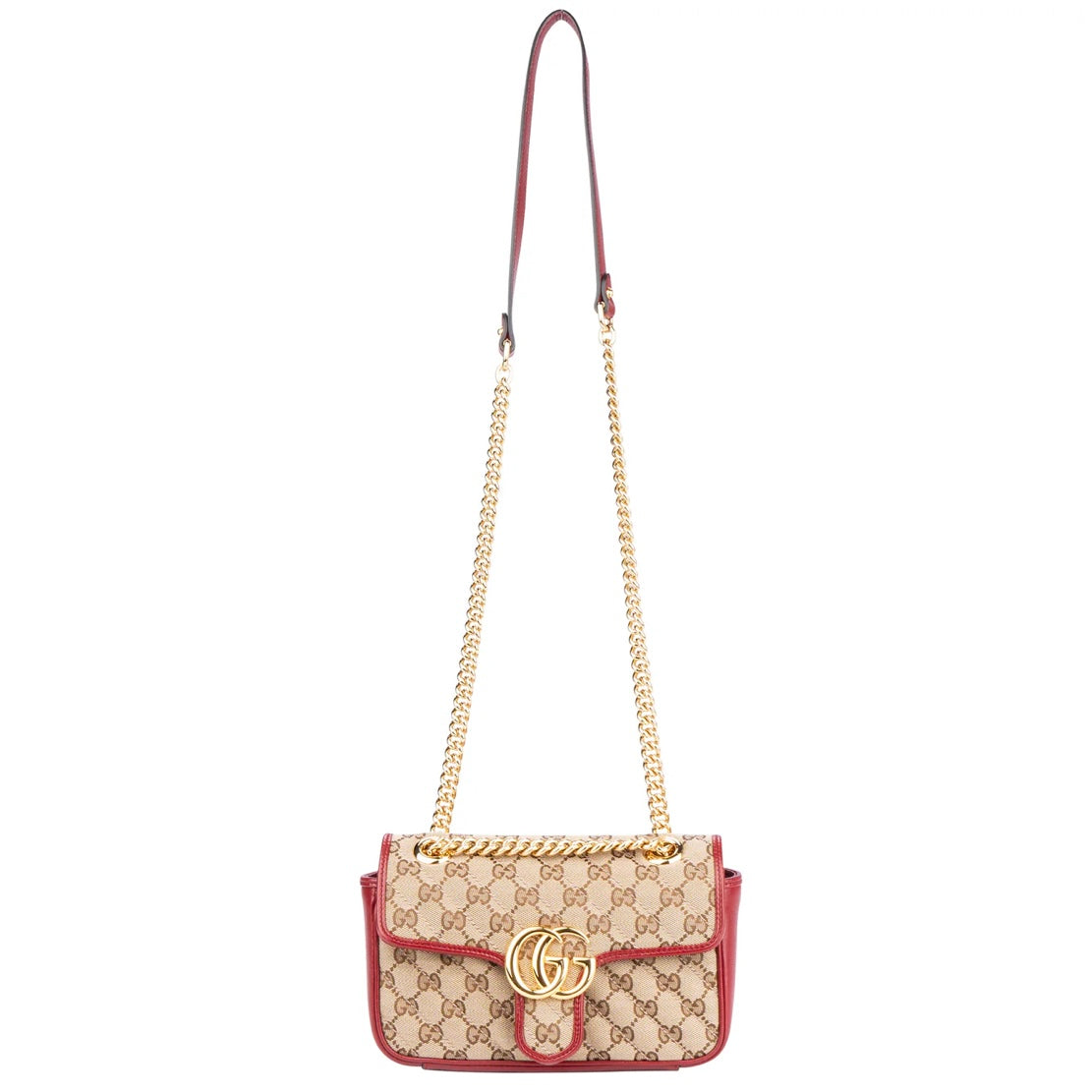 Gucci Quilted GG Monogram Marmont Mini Crossbody Bag