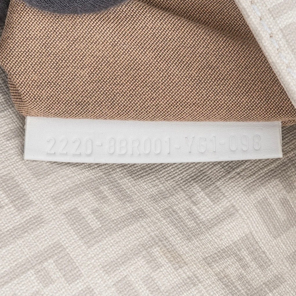 Fendi Zucchino Canvas Chain Baguette Mamma Shoulder Bag