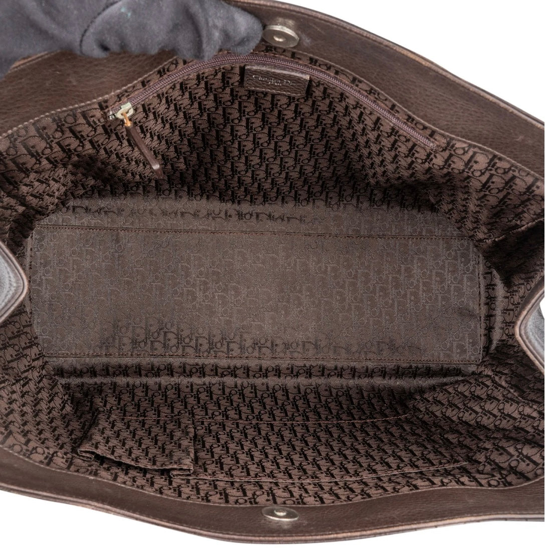 Christian Dior Quilted Cannage Leather D Buckle Shopping Tote Handbag
