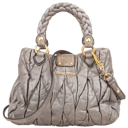 Miu Miu Quilted Leather City Handbag