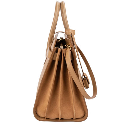 Yves Saint Laurent Smooth Leather Sac De Jour Handbag