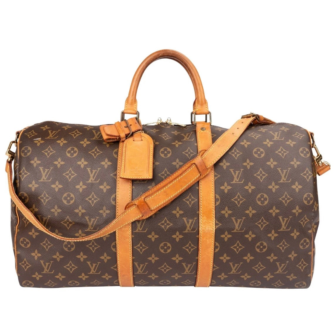 Louis Vuitton Monogram Canvas Keepall 50 Bandoulière Travel Bag
