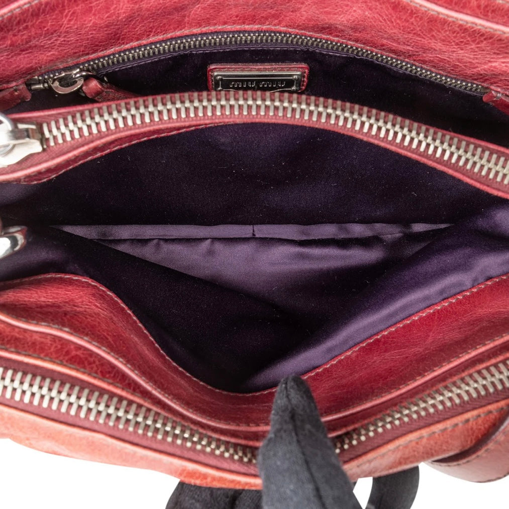 Miu Miu Vitello Lux Bauletto Handbag