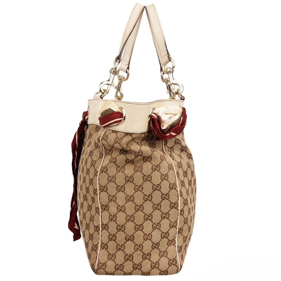 Gucci Monogram GG Canvas Joy Positano Scarf Shoulder Bag