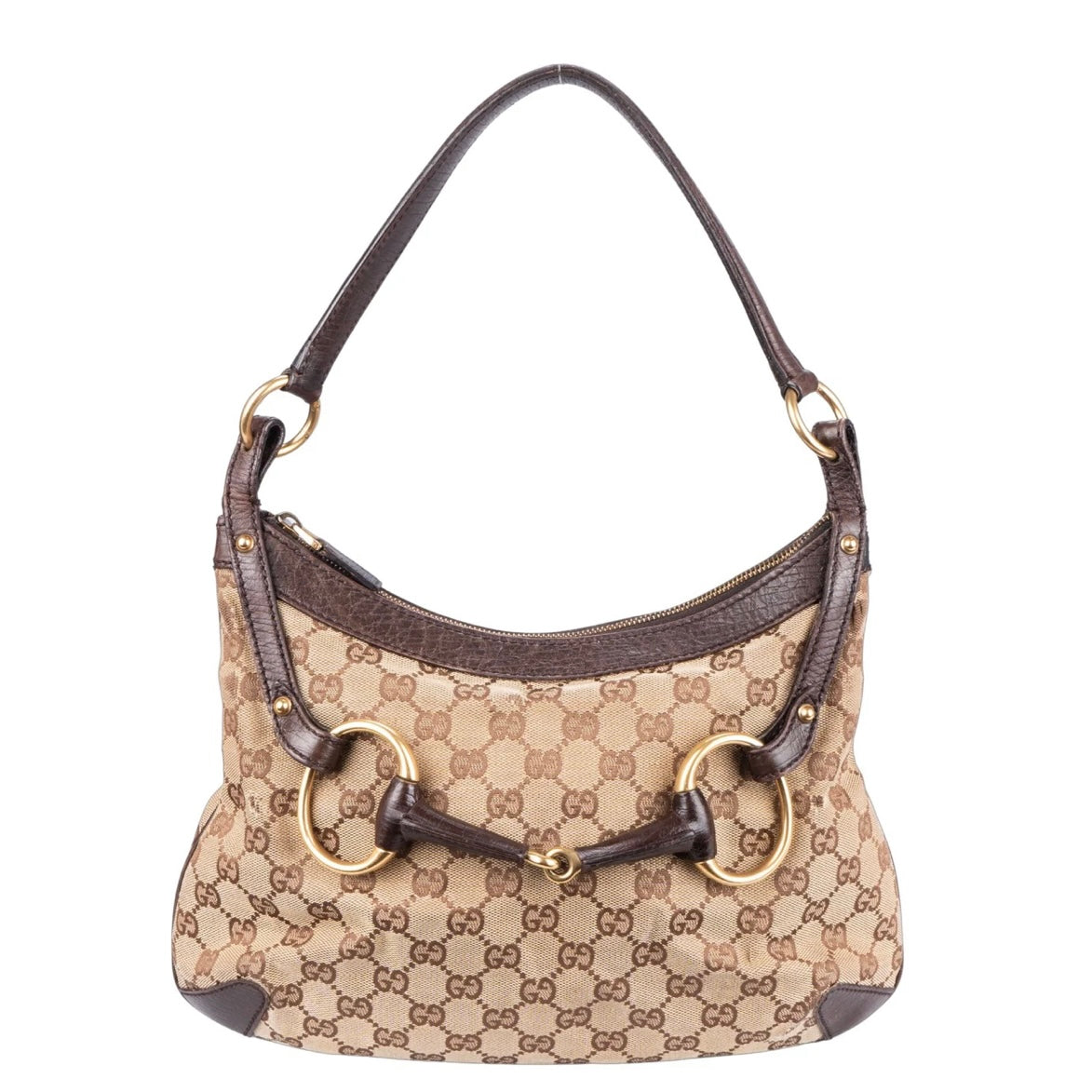 Gucci GG Monogram Horsebit Jackie Shoulder Bag