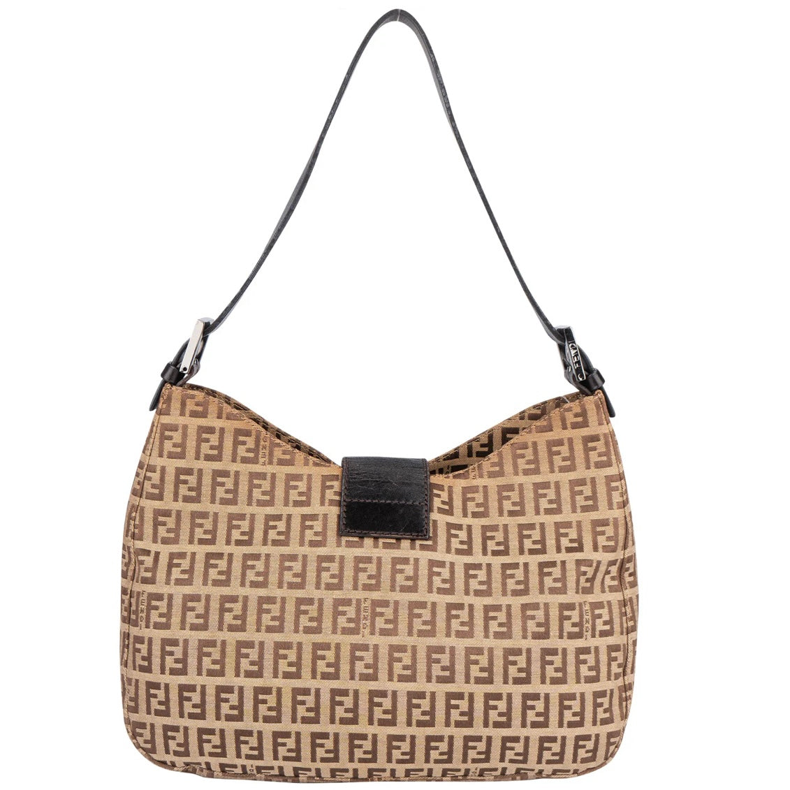 Fendi FF Monogram Baguette Buckle Shoulder Bag