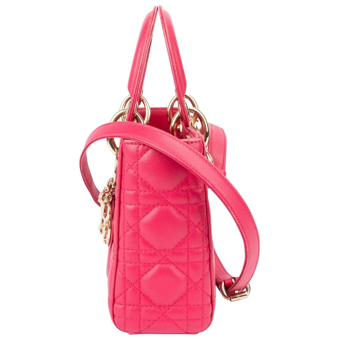 Christian Dior Quilted Leather Mini Lady Dior Handbag