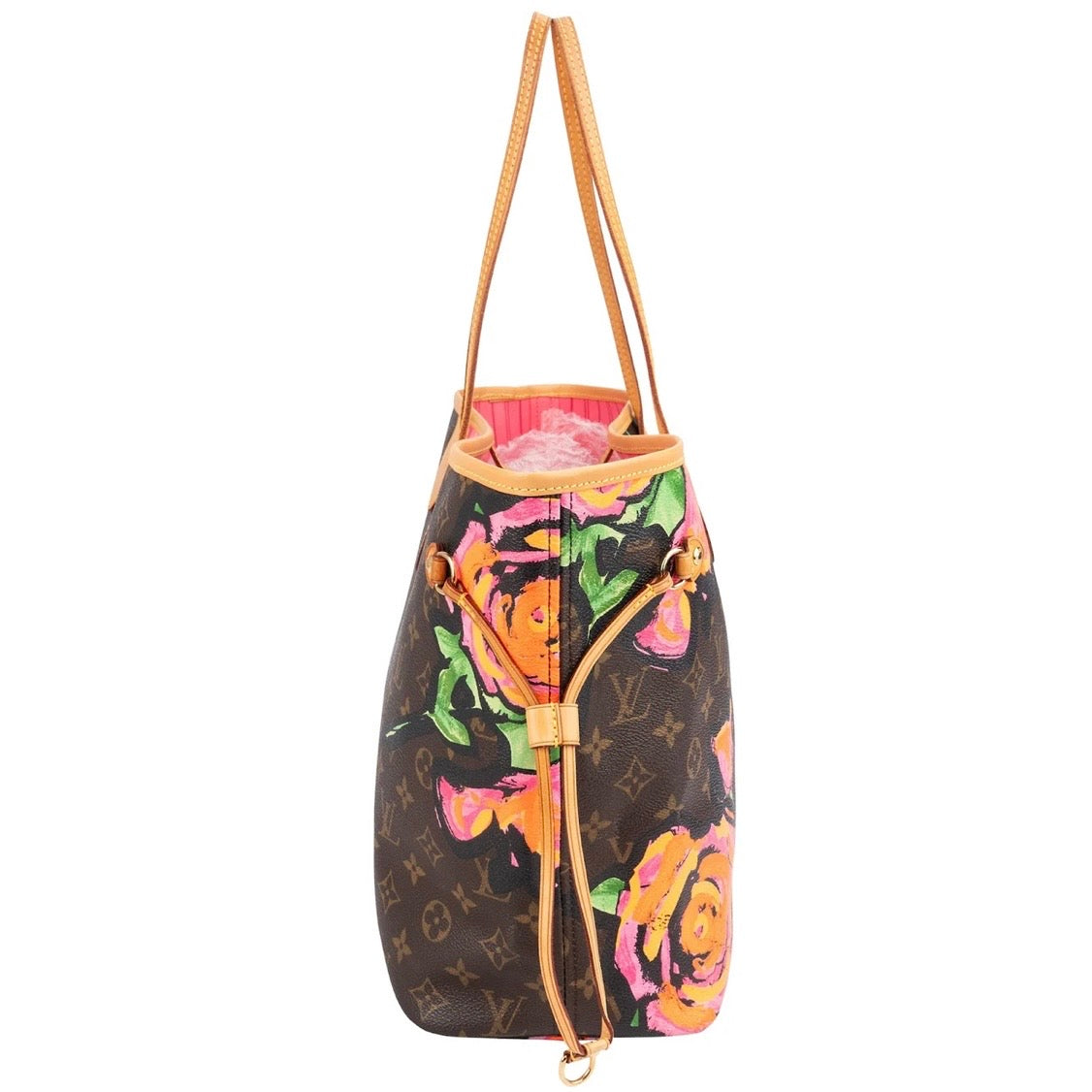 Louis Vuitton Limited Monogram Roses Neverfull MM Shoulder Bag